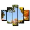 5 dielny obraz stromy s oblohou-Viac dielny obraz-moderne obrazy na stenu
