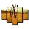5 dielny obraz stromy v púšti-Viac dielny obraz-moderne obrazy na stenu