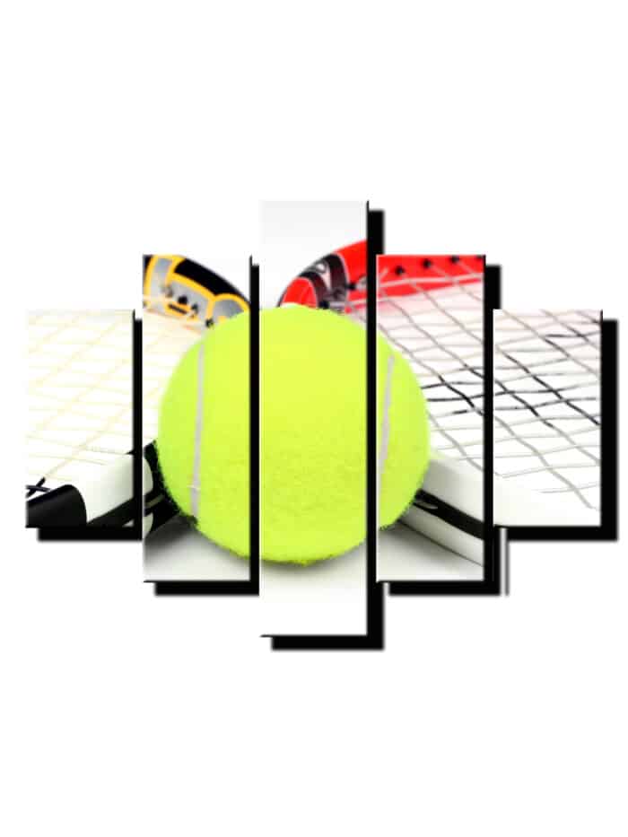 5 dielny obraz tenisova lopticka detail-Viac dielny obraz-moderne obrazy na stenu