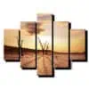 5 dielny obraz večerné oblaky nad púšťou-Viac dielny obraz-moderne obrazy na stenu
