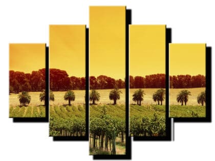 5 dielny obraz vinohrad-Viac dielny obraz-moderne obrazy na stenu