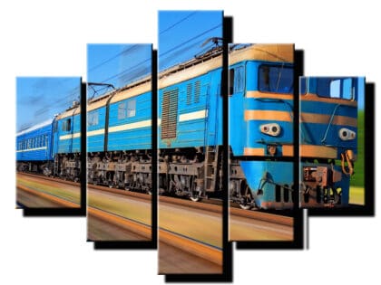 5 dielny obraz vlak-Viac dielny obraz-moderne obrazy na stenu
