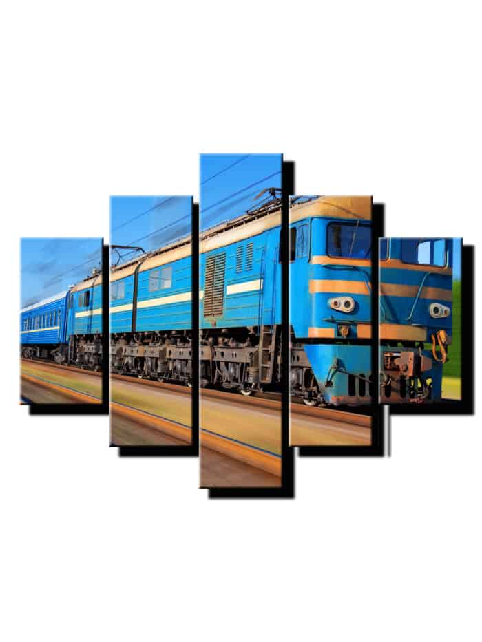 5 dielny obraz vlak-Viac dielny obraz-moderne obrazy na stenu