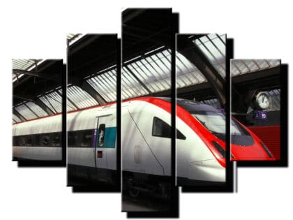5 dielny obraz vlakova stanica-Viac dielny obraz-moderne obrazy na stenu