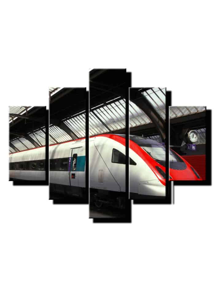 5 dielny obraz vlakova stanica-Viac dielny obraz-moderne obrazy na stenu