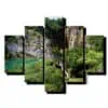 5 dielny obraz vodopad z hora-Viac dielny obraz-Moderne obrazy na stenu-Obraz na stenu