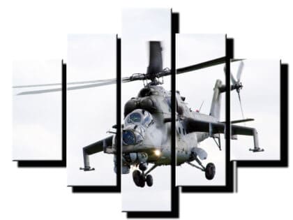 5 dielny obraz vojensky vrtulnik-Viac dielny obraz-moderne obrazy na stenu