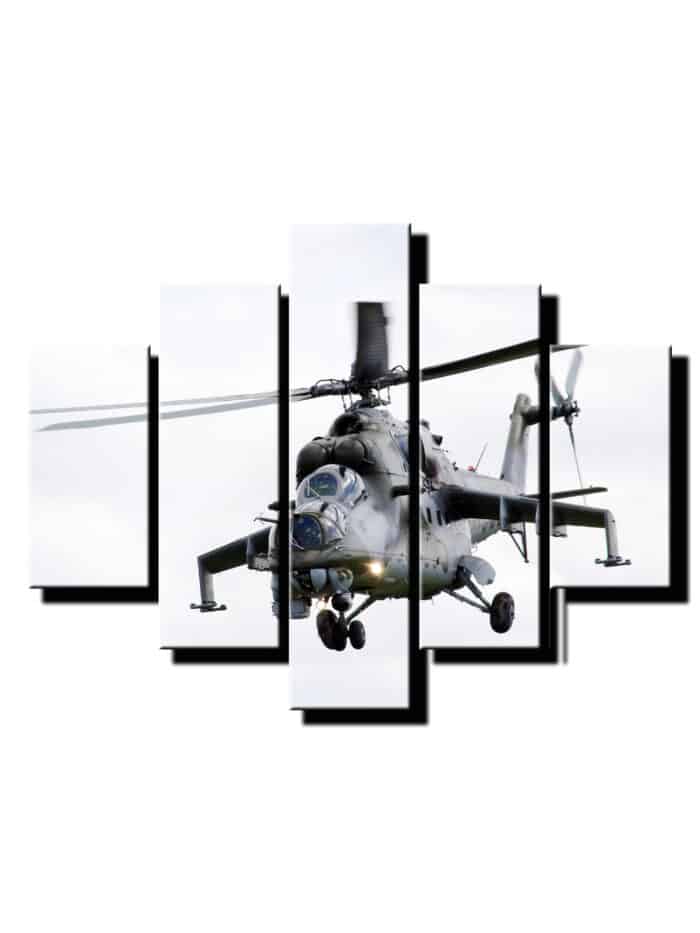 5 dielny obraz vojensky vrtulnik-Viac dielny obraz-moderne obrazy na stenu
