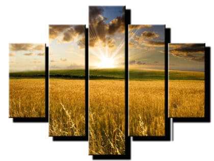 5 dielny obraz vychod slnka v prirode-Viac dielny obraz-moderne obrazy na stenu