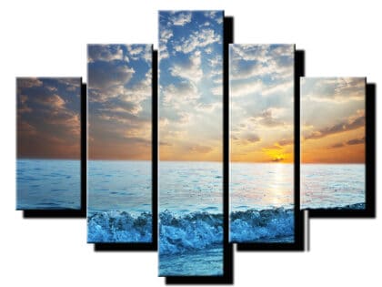 5 dielny obraz vyhlad na ocean-Viac dielny obraz-moderne obrazy na stenu