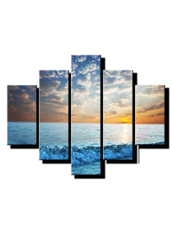 5 dielny obraz vyhlad na ocean-Viac dielny obraz-moderne obrazy na stenu