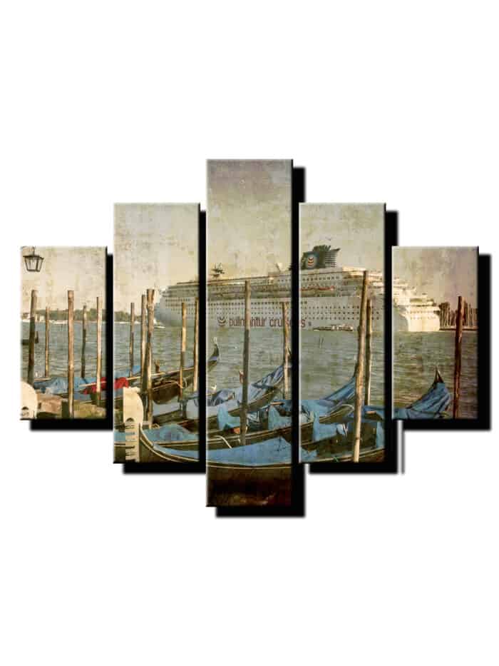 5 dielny obraz výletná loď-Viac dielny obraz-moderne obrazy na stenu