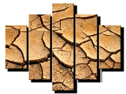 5 dielny obraz vysusena zem detail-Viac dielny obraz-moderne obrazy na stenu