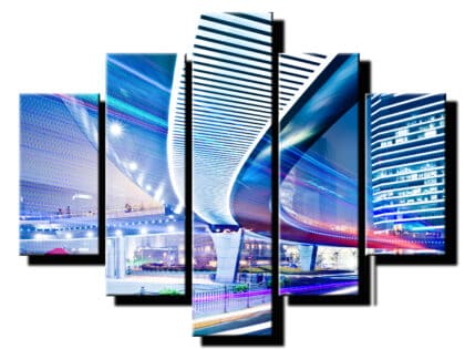 5 dielny obraz vysvieteny most-Viac dielny obraz-moderne obrazy na stenu