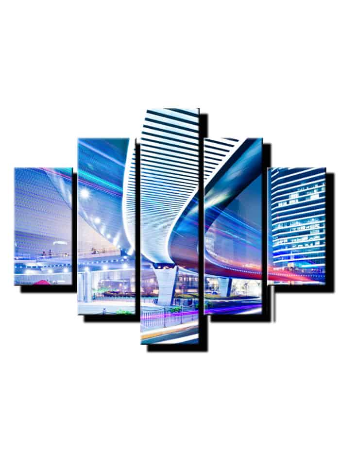 5 dielny obraz vysvieteny most-Viac dielny obraz-moderne obrazy na stenu