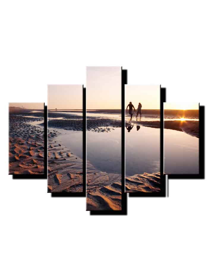 5 dielny obraz zamilovaný pár-Viac dielny obraz-moderne obrazy na stenu