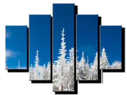 5 dielny obraz zamrznute stromy-Viac dielny obraz-moderne obrazy na stenu