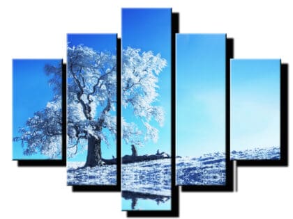 5 dielny obraz zamrznuty strom-Viac dielny obraz-moderne obrazy na stenu