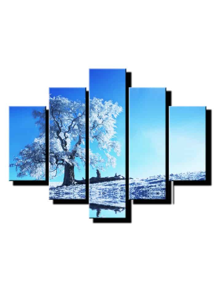 5 dielny obraz zamrznuty strom-Viac dielny obraz-moderne obrazy na stenu