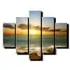 5 dielny obraz zapad slnka pri mori-Viac dielny obraz-moderne obrazy na stenu