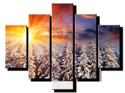 5 dielny obraz zimna krajina detail-Viac dielny obraz-moderne obrazy na stenu