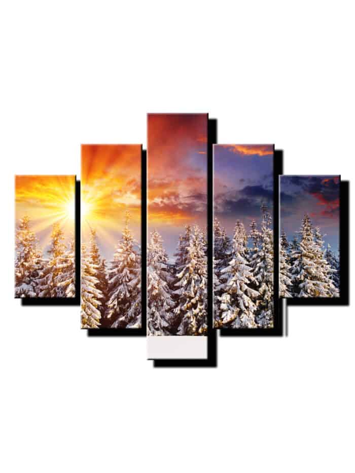 5 dielny obraz zimna krajina detail-Viac dielny obraz-moderne obrazy na stenu