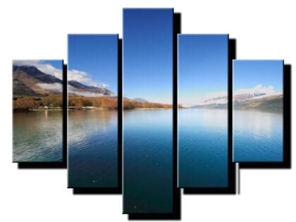 5 dielny obraz zimné jazero-Viac dielny obraz-moderne obrazy na stenu