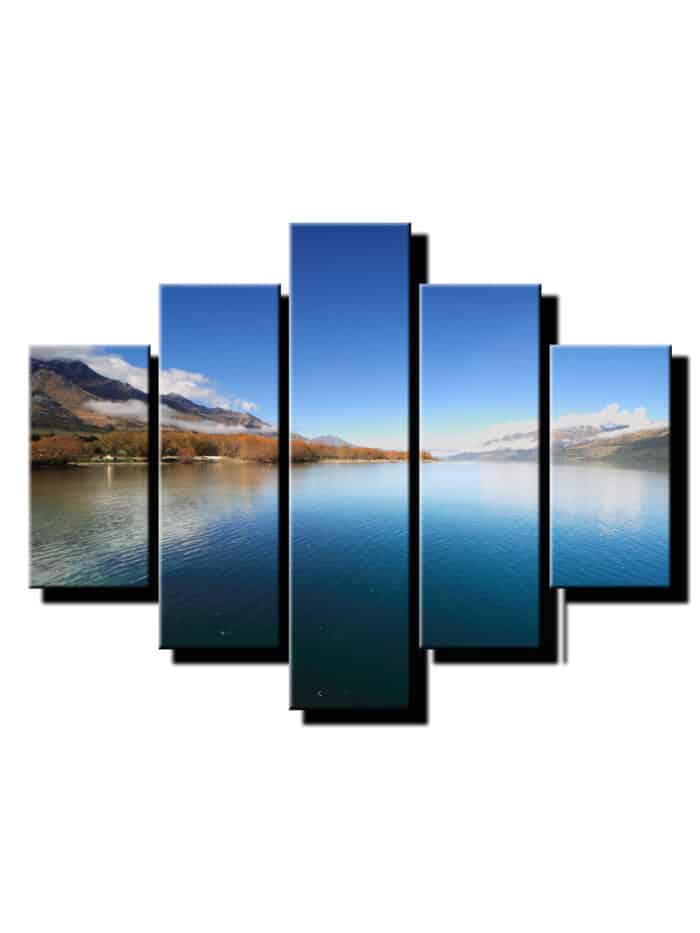 5 dielny obraz zimné jazero-Viac dielny obraz-moderne obrazy na stenu
