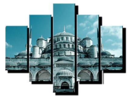 5 dieny obraz budova s vezami-Viac dielny obraz-Moderne obrazy na stenu-Obraz na stenu