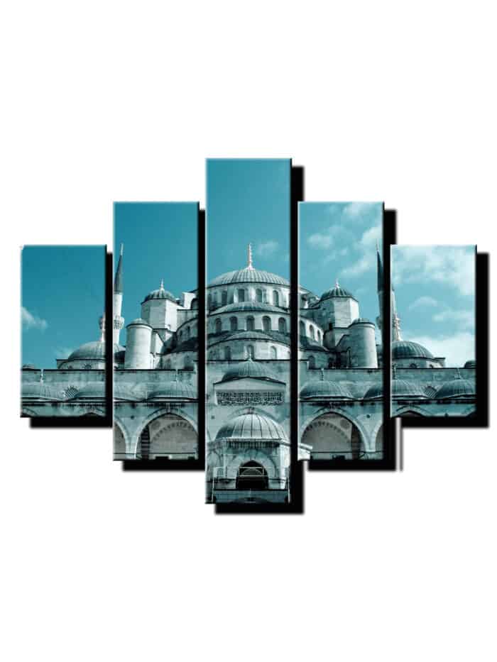 5 dieny obraz budova s vezami-Viac dielny obraz-Moderne obrazy na stenu-Obraz na stenu