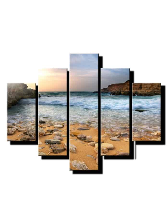 5 dieny obraz krásna pláž-Viac dielny obraz-moderne obrazy na stenu