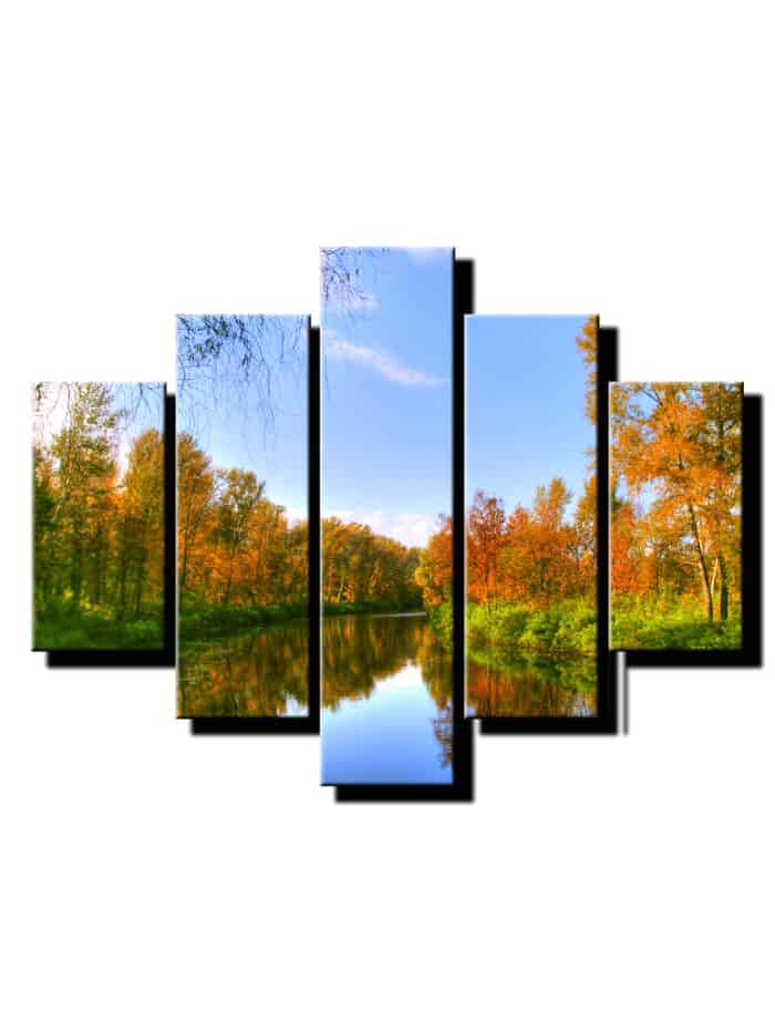 5 dieny obraz les v jeseni-Viac dielny obraz-moderne obrazy na stenu