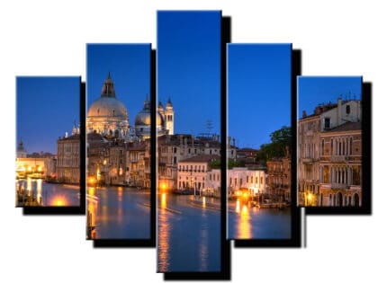 5 dieny obraz svetlá noc-Viac dielny obraz-moderne obrazy na stenu