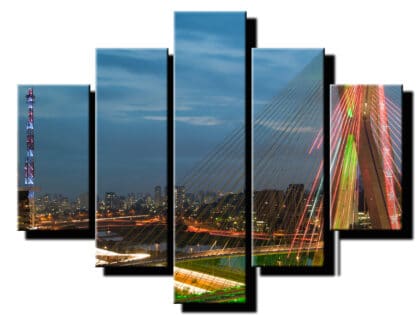 5 duelny obraz detail mostu z dialky-Viac dielny obraz-moderne obrazy na stenu