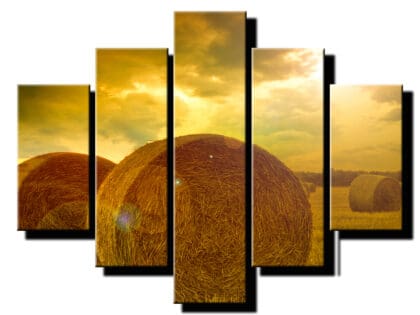 5dielny obraz baliky slamy-viac dielny obraz-moderne obrazy na stenu