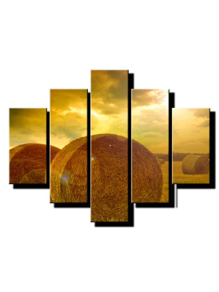 5dielny obraz baliky slamy-viac dielny obraz-moderne obrazy na stenu