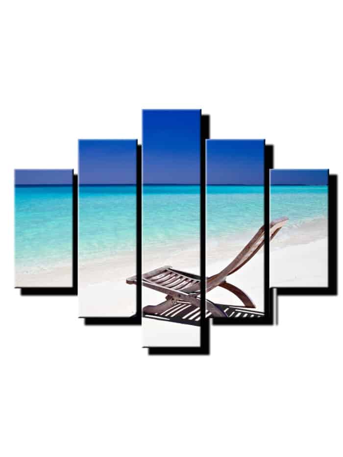 5dielny obraz lehatko na plazi-viac dielny obraz-moderne obrazy na stenu