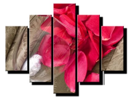 5dielny obraz lupene s poharom-viac dielny obraz-onlinefotka