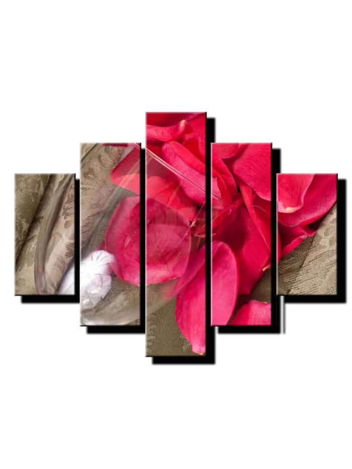 5dielny obraz lupene s poharom-viac dielny obraz-onlinefotka