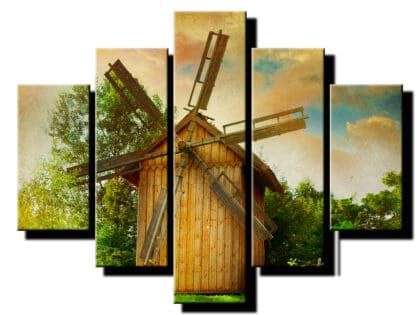 5dielny obraz mlyn v prirode-viac dielny obraz-onlinefotka