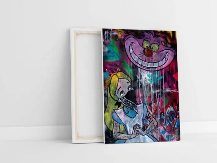 Obraz na plátne-Alica v krajine graffiti zázrakov