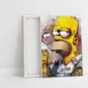 Obraz na plátne-Homer Simpson s pivom v štýle street art-Fotka na plátno-Onlinefotka.sk