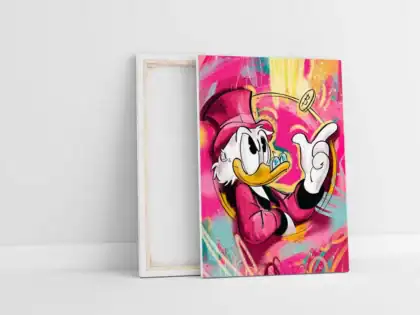 Obraz na plátne-Kačer flippinguje Bitcoin-Fotka na plátno-Onlinefotka.sk